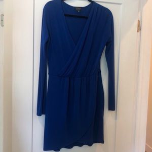 Topshop Faux Wrap Mini Dress Royal Blue Size 10